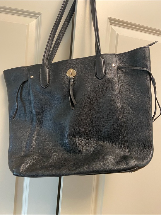 kate spade Handbags - kate spade Black Pebbled Leather Marti Large Tote with Tassel Charm
